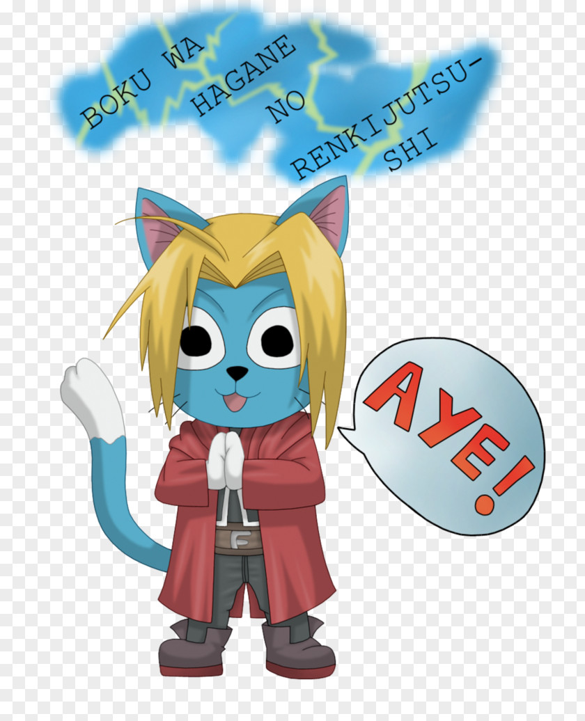 Happy Edward Elric Fullmetal Alchemist Fairy Tail Fan Art PNG