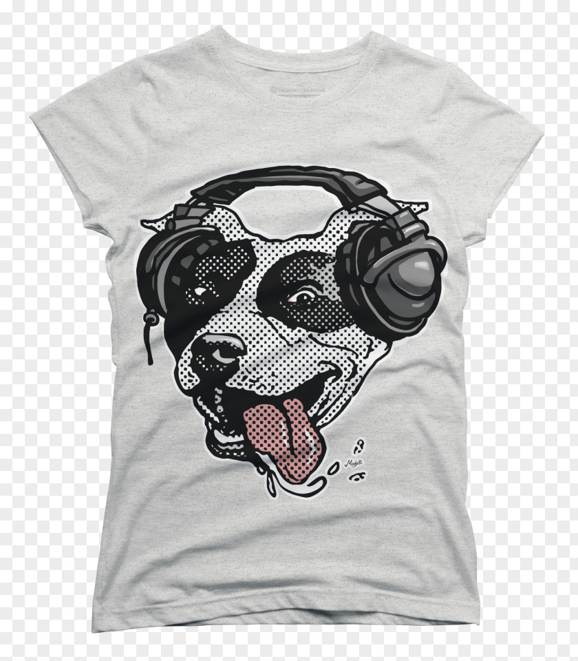 T-shirt Pit Bull Headphones Animal PNG