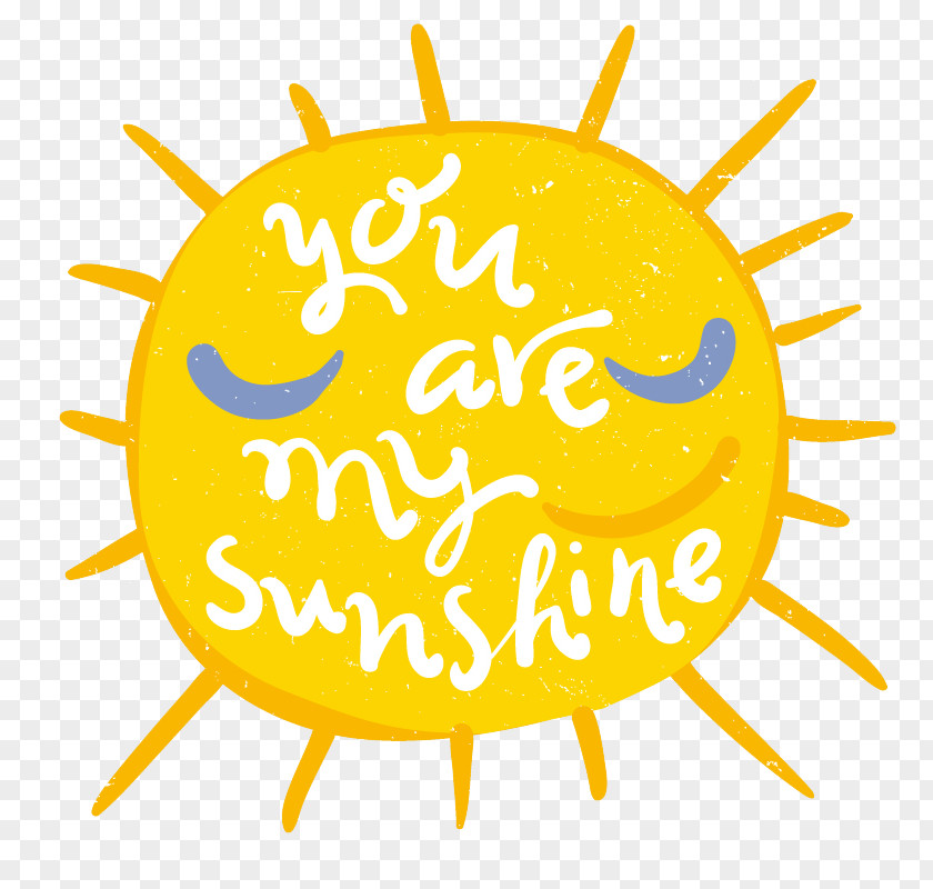 You Are My Sunshine Cartoon Illustration Vector Material Clip Art PNG