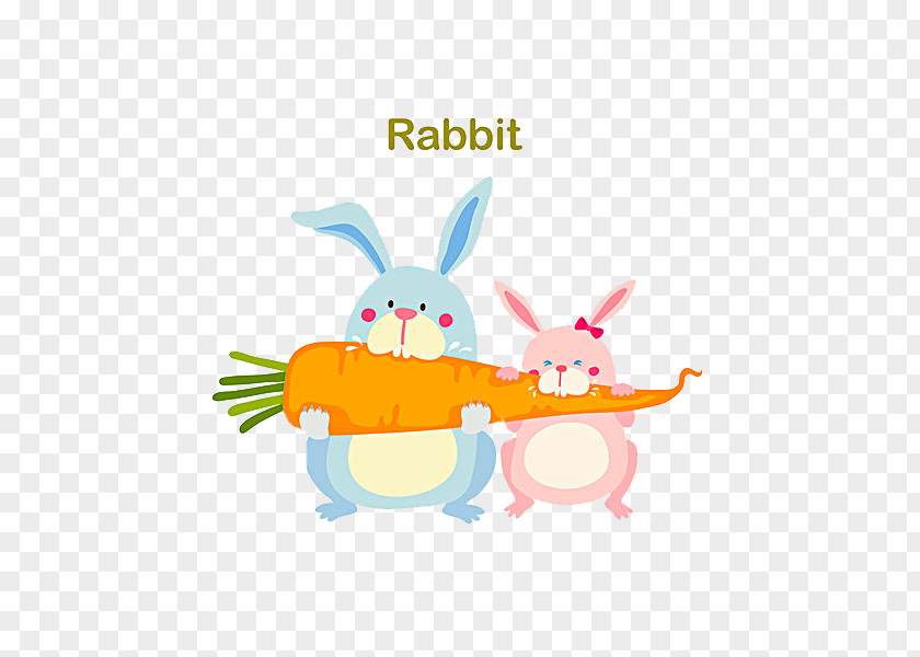 A Carrot Bunny Easter Rabbit PNG