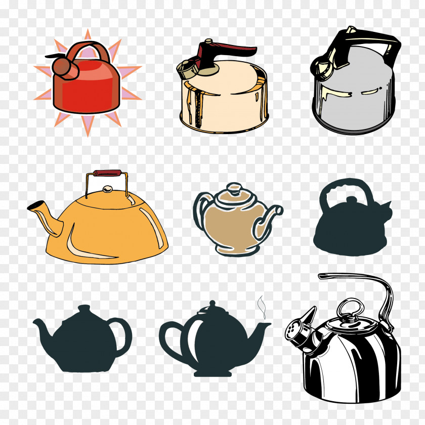 Kettle Vector Material Collection Indian Kettles Electric Euclidean PNG
