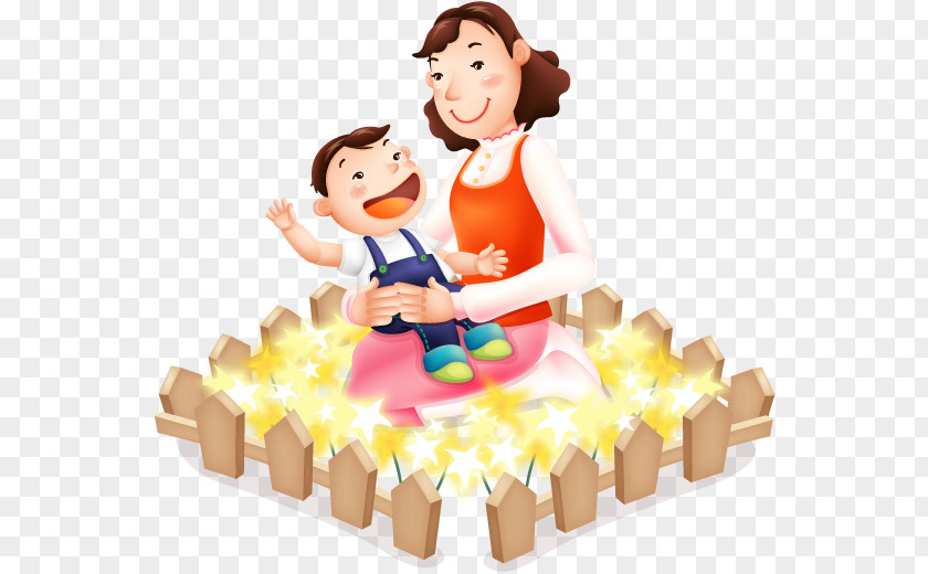 Mother's Baby Vector Illustration Child Mother Cartoon PNG