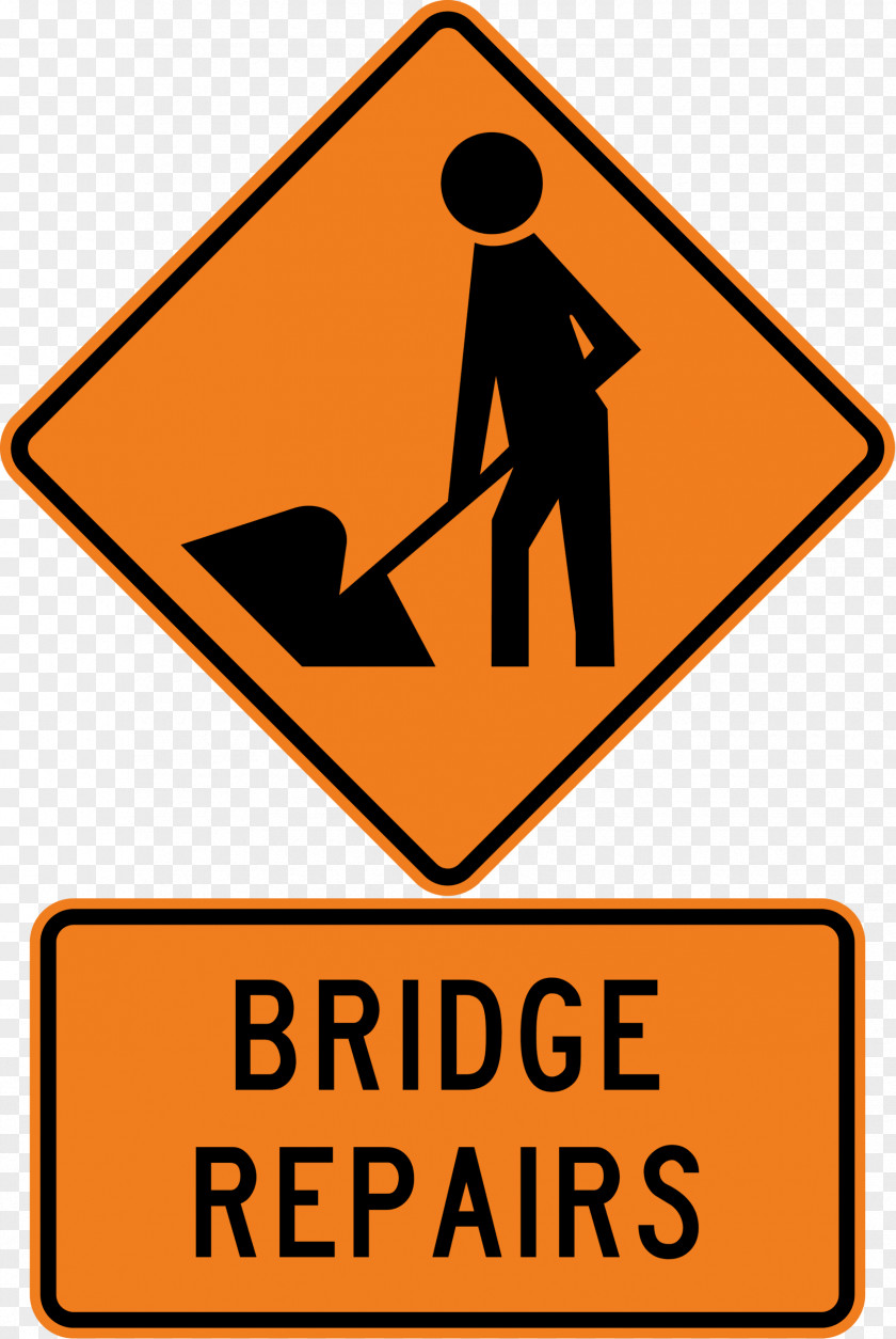 Bridge Road Sign Traffic Roadworks Signage Clip Art PNG