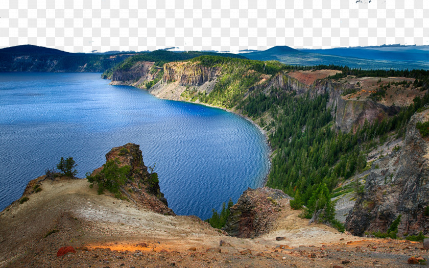 United States Crater Lake Ten Mount Mazama River Color PNG