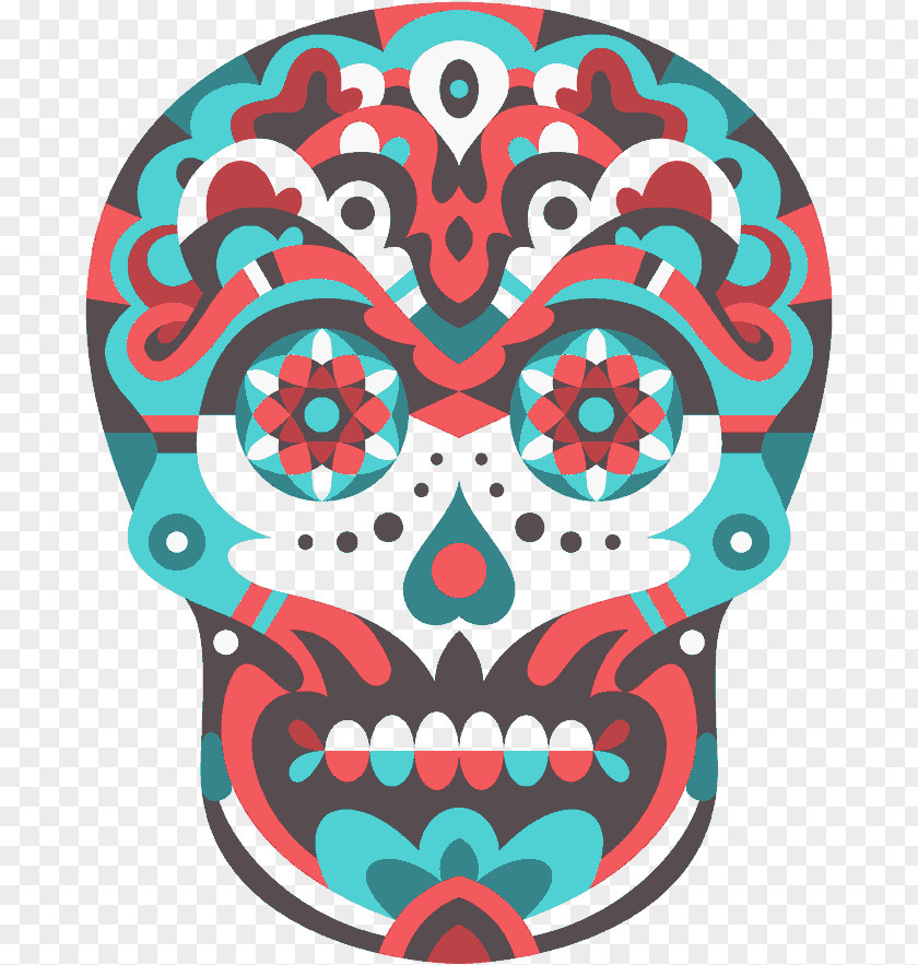 Color Skull Calavera Visual Arts Clip Art PNG