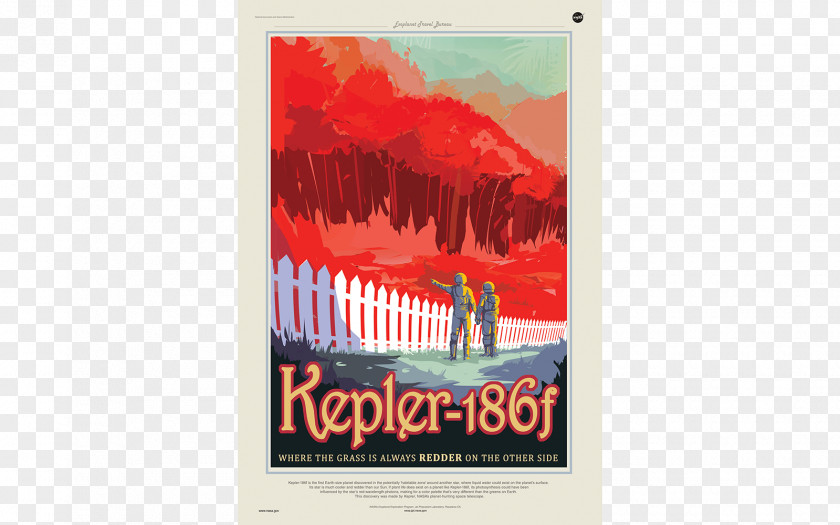Travel Posters Kepler-186f Kepler Spacecraft NASA Poster Kepler-16b PNG