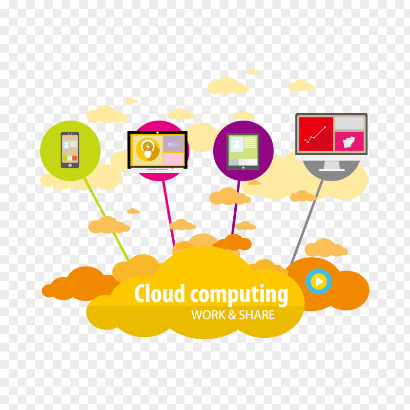 Cloud And Mobile Computers Computing Storage Euclidean Vector PNG