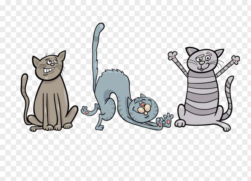 Naughty Cat Kitten Cartoon Illustration PNG