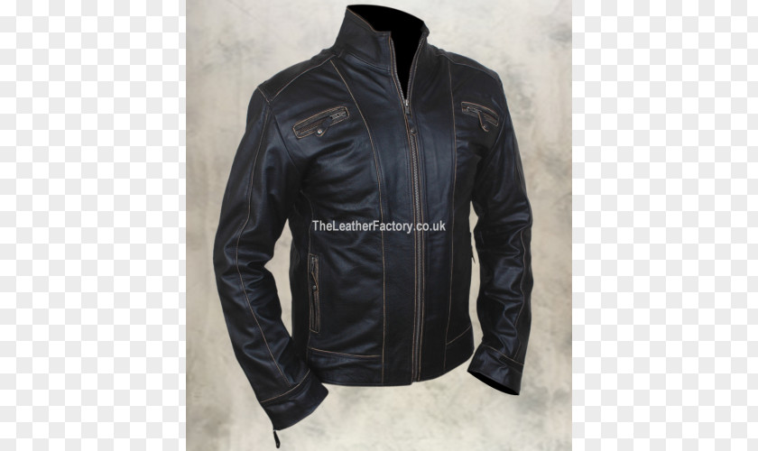 Solid Leather Coat Jacket Rivet PNG