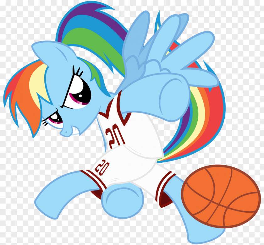 Basketball Rainbow Dash Pony Jersey PNG