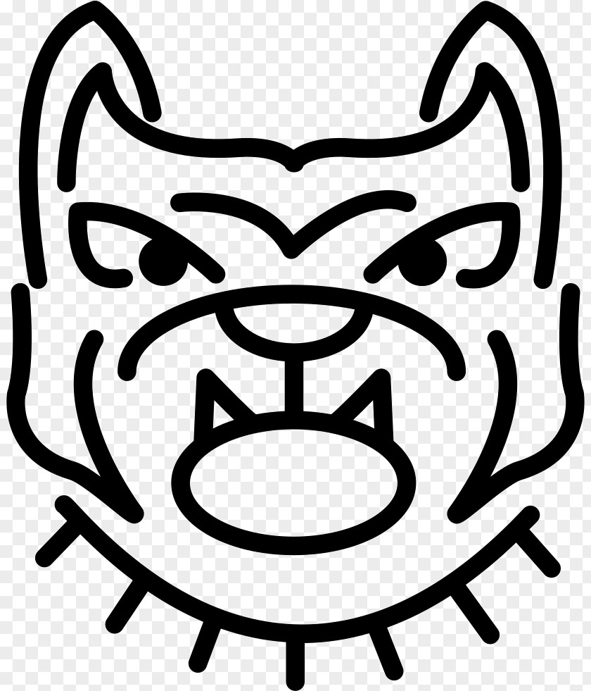 Face Outline Bulldog Clip Art PNG