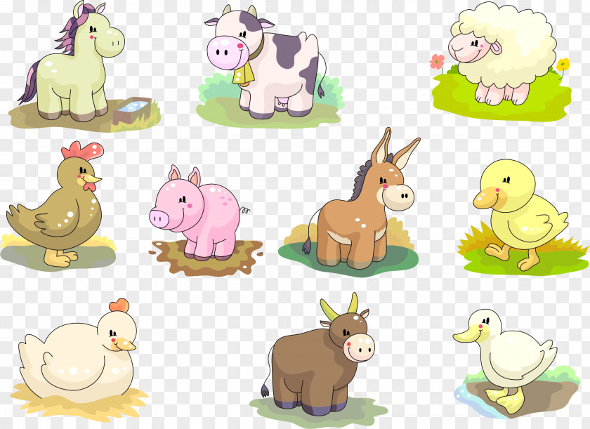 Farm Animals Domestic Animal Kindergarten Basabizitza Children's Games PNG
