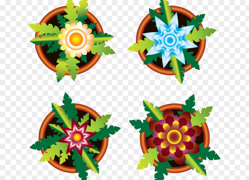 Flower Plants Flowerpot Icon PNG