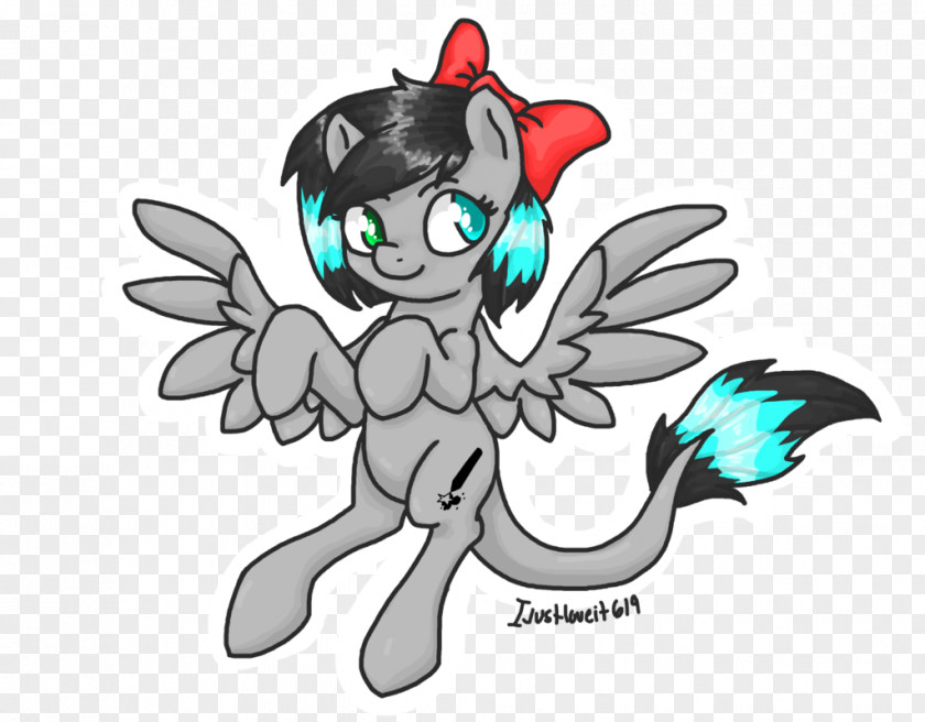 Blackish Pony Horse Fairy Clip Art PNG