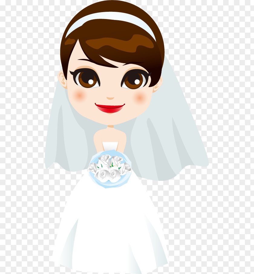 Bride Wedding Invitation Illustration PNG