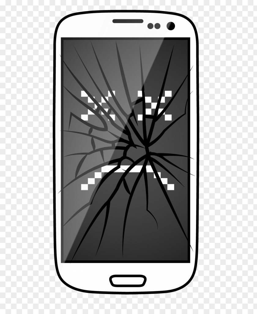 Cracked Phone Apple IPhone 7 Plus Telephone Gorilla Glass Computer PNG