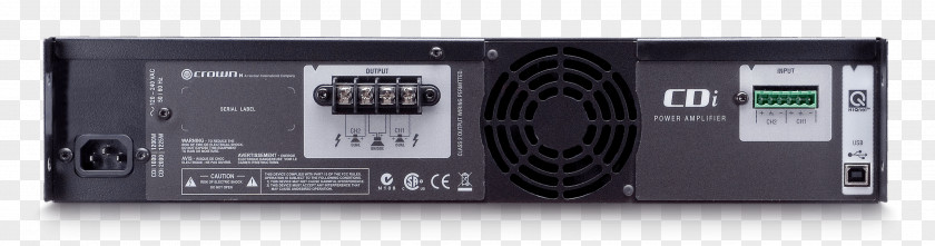 Audio Power Amplifier Crown CDi 1000 International Supply Unit PNG