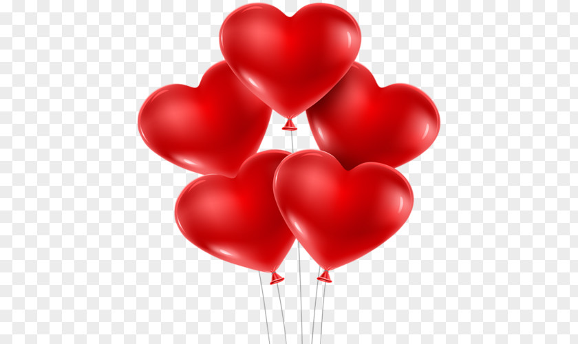 Balloon Heart Valentine's Day Red Birthday PNG
