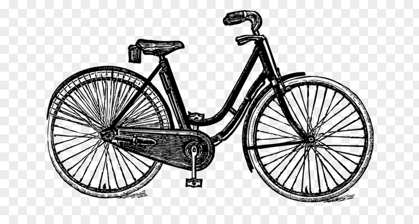 Bike Vintage Bicycle Pedals Wheels Road PNG