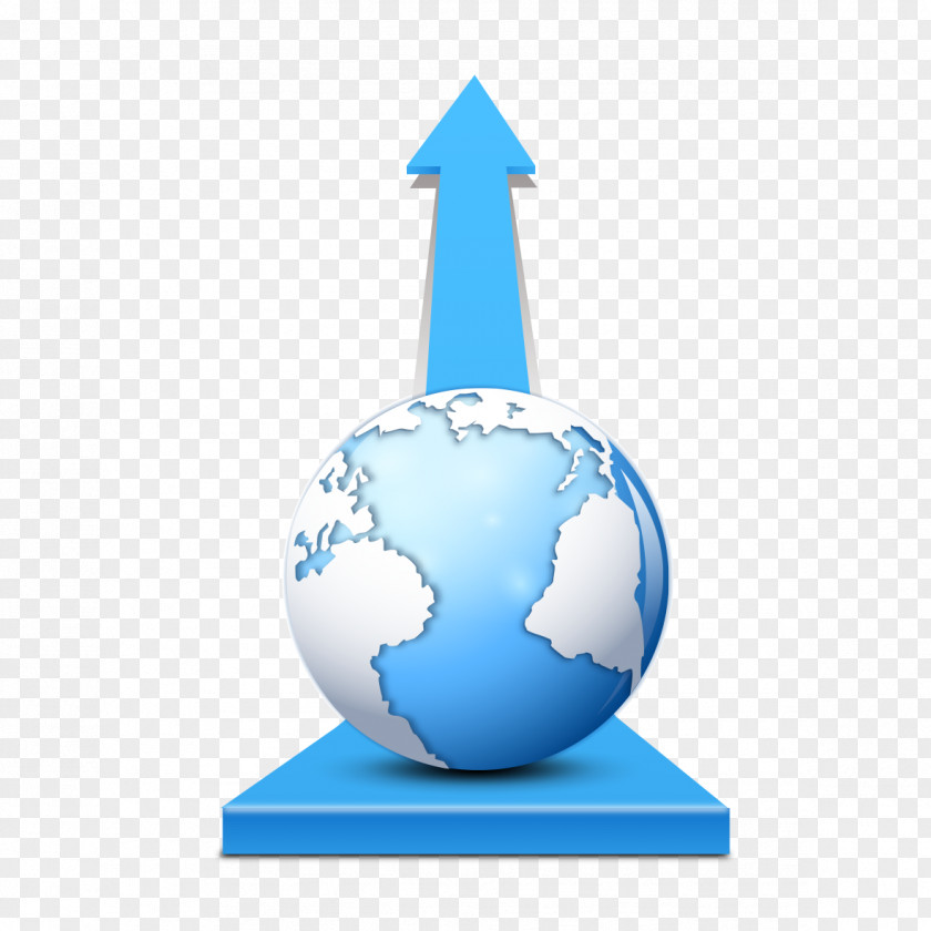Blue Earth Direction Arrow Arah Icon PNG