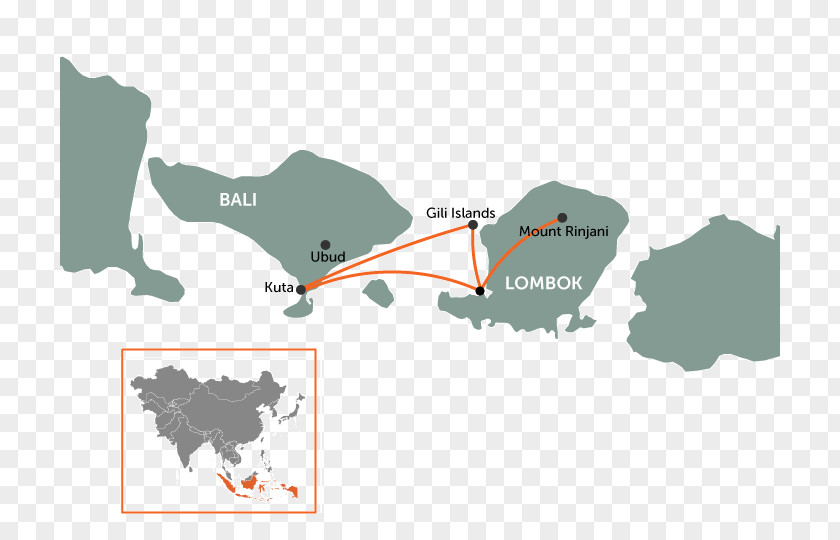 Indonesia Map Ngurah Rai International Airport Ubud Tanah Lot Lombok Gili Trawangan PNG