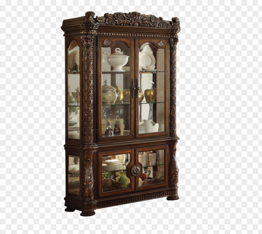 Table Hutch Curio Cabinet Dining Room Buffet Furniture PNG