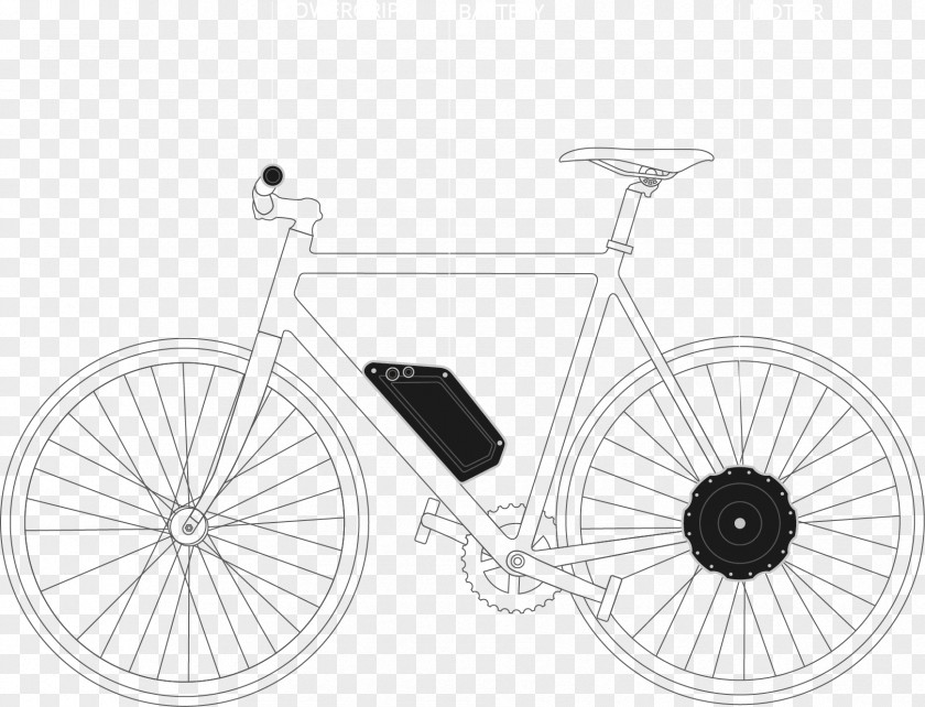 Bike Drawing Bicycle Wheels Frames Saddles Racing Road PNG
