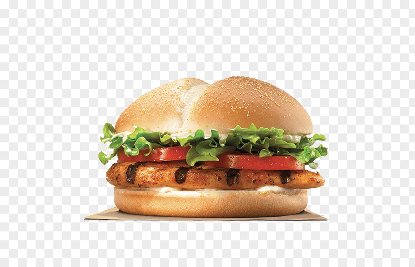 Burger King Grilled Chicken Sandwiches Whopper Hamburger TenderCrisp PNG