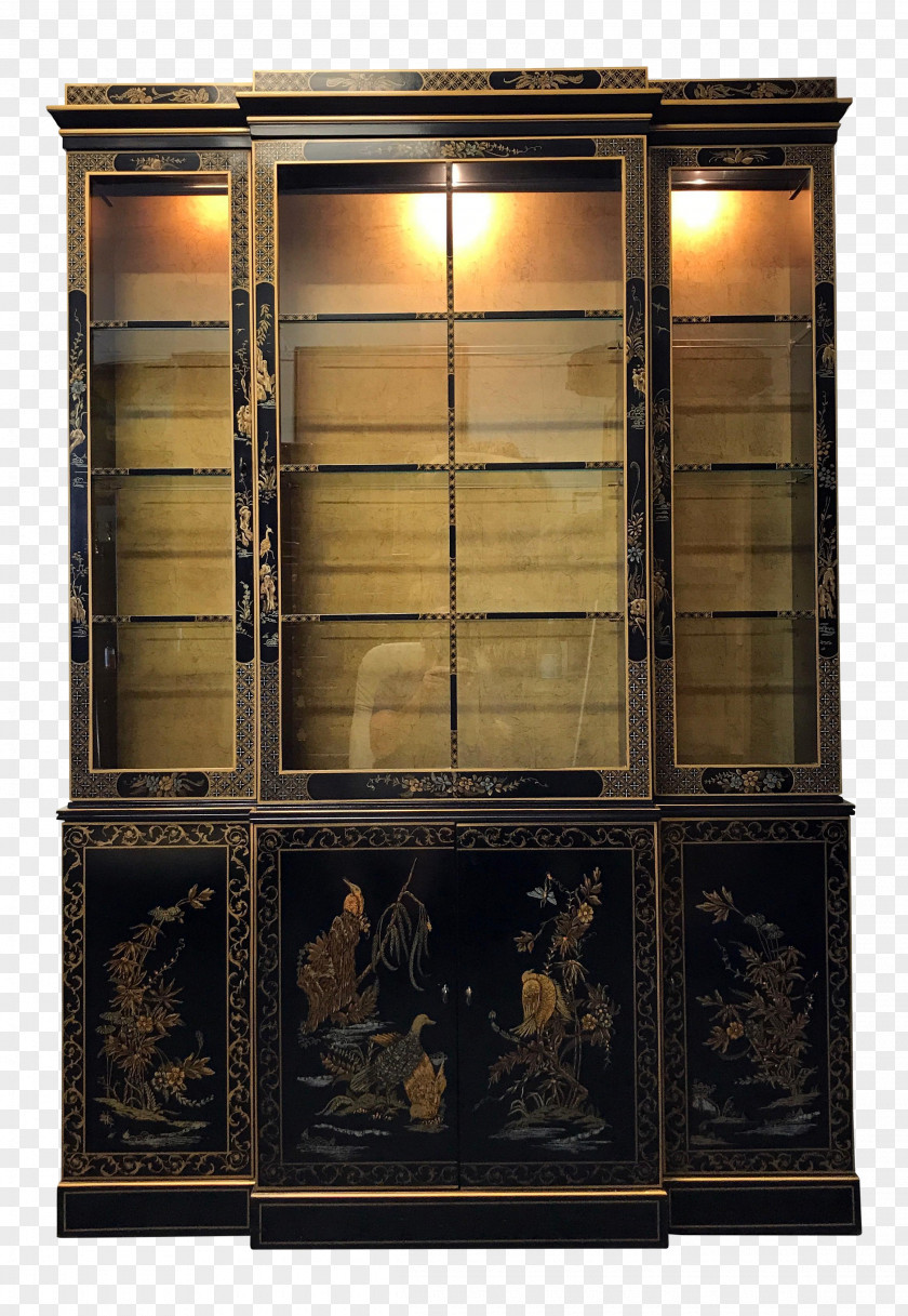 Chinoiserie China Cabinetry Furniture Display Case PNG