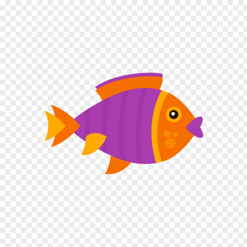 Orange Purple Fish Drawing Cartoon Clip Art PNG