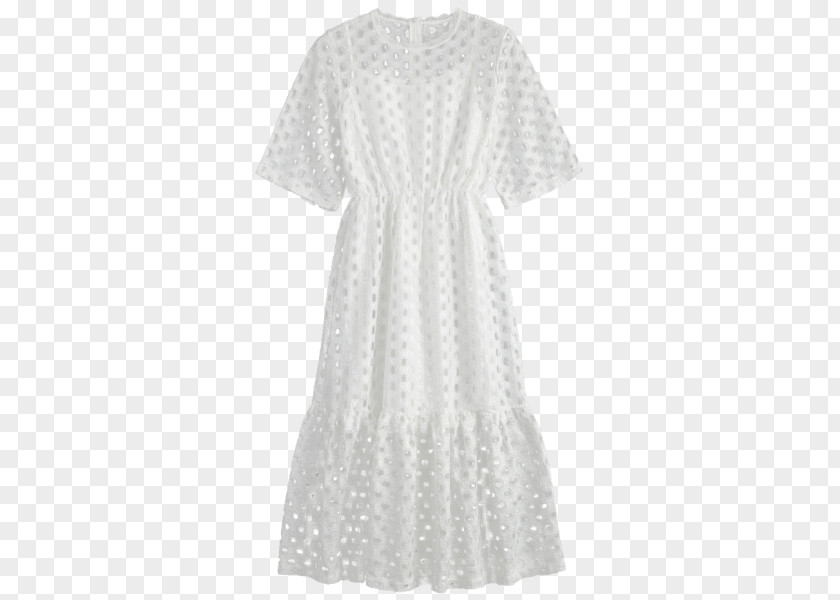 Noble Lace Polka Dot Cocktail Dress Sleeve PNG