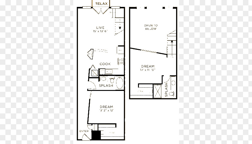 Apartment Mariposa Lofts Apartments Renting Floor Plan PNG