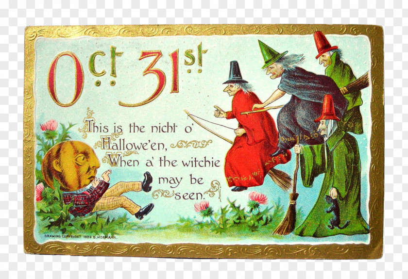 Halloween Post Cards Jack-o'-lantern Antique Pumpkin PNG