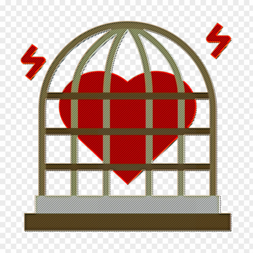 Heart Icon Cage Punk Rock PNG