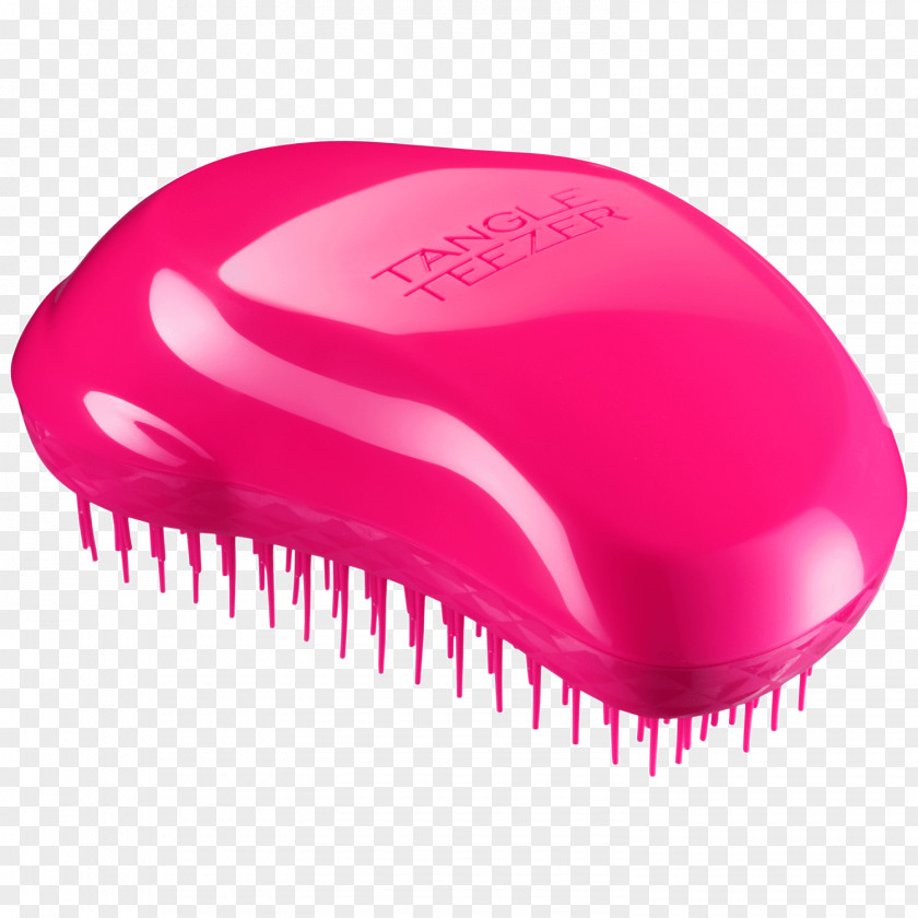 Pink Brush Hairbrush Comb Tangle Teezer PNG