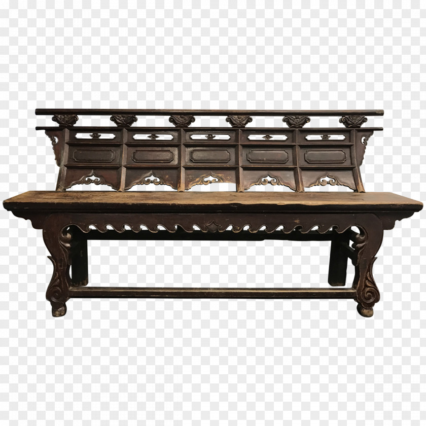 Temple Chinese Architecture Bench Table Furniture PNG