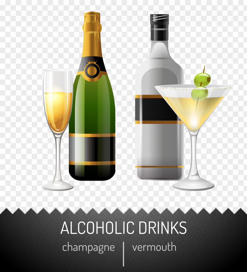 Vector Cocktail Whisky Beer Non-alcoholic Drink PNG
