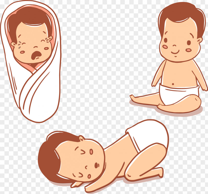 Vector Hand-drawn Cartoon Baby Diaper Infant Child PNG