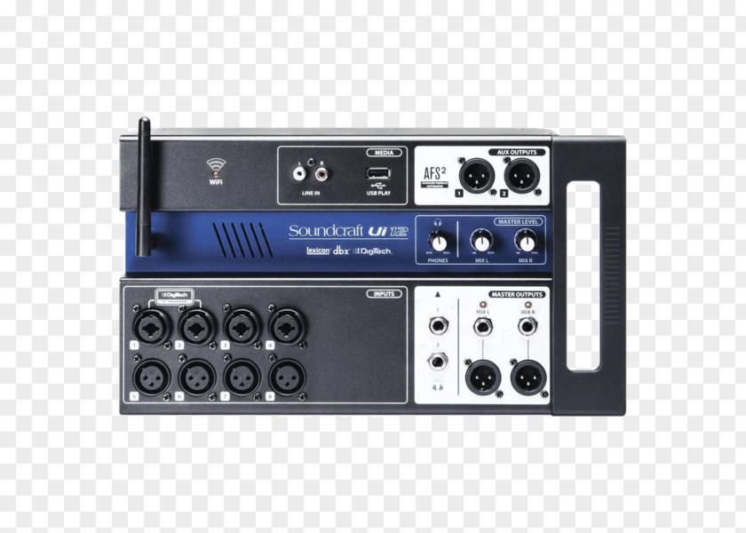Digital Mixing Console Audio Mixers Soundcraft Ui16 Ui12 PNG