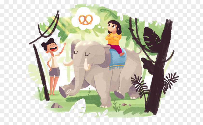 Elephant Painting Storyboard Designer Illustrator Illustration PNG