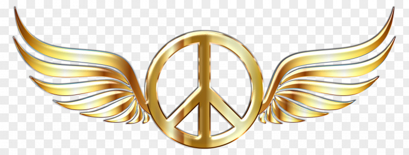 Peace Symbol Symbols Gold Clip Art PNG