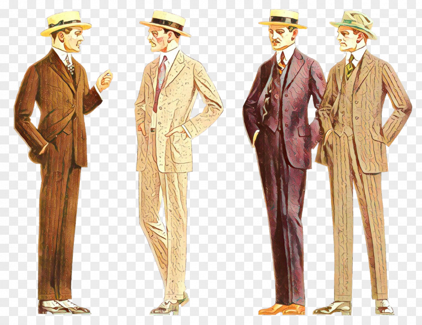 Standing Suit Male Gentleman Costume Design PNG