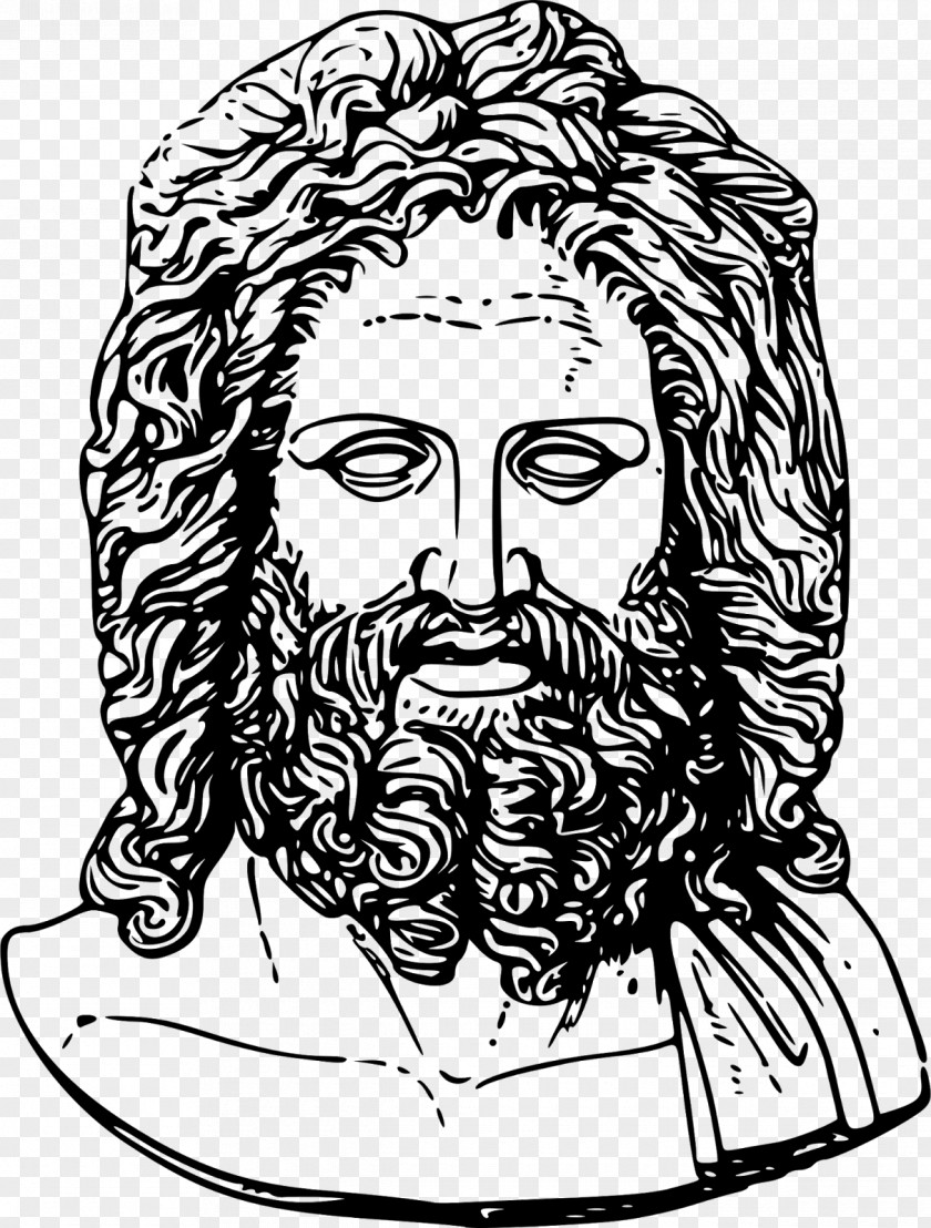 Beard Statue Of Zeus At Olympia Hera Greek Mythology Drawing PNG