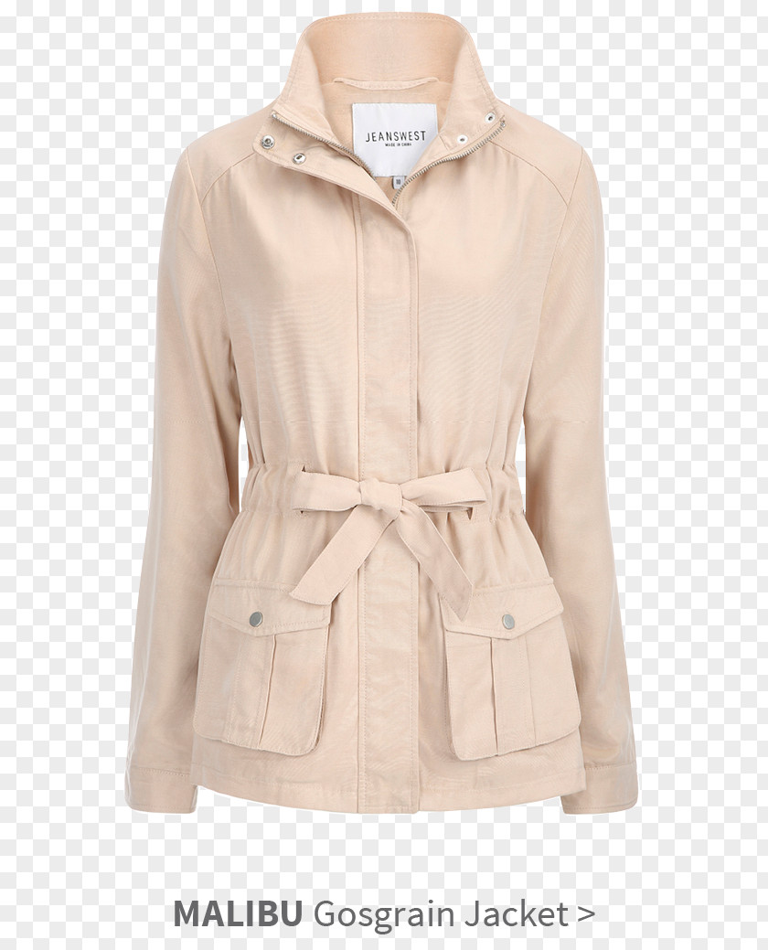 Creative Style Trench Coat Beige PNG