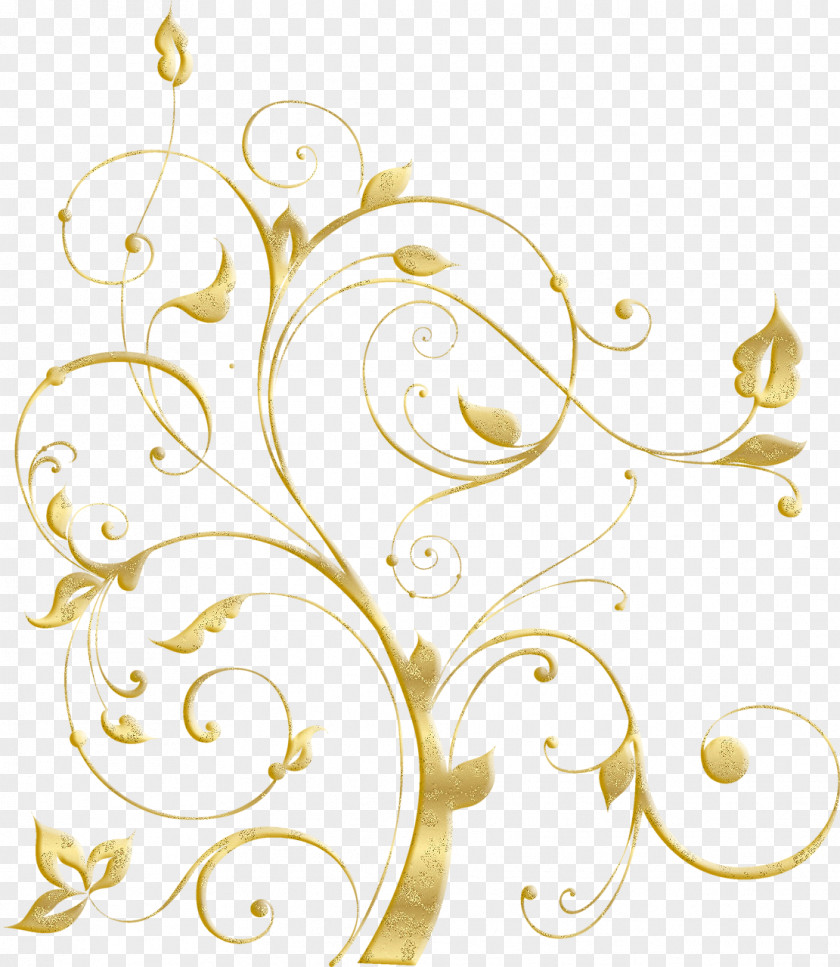 Gold Plant Pattern PhotoScape Clip Art PNG