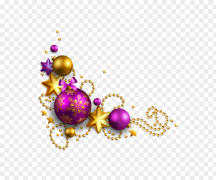 Purple Christmas Ball Ornament Santa Claus PNG