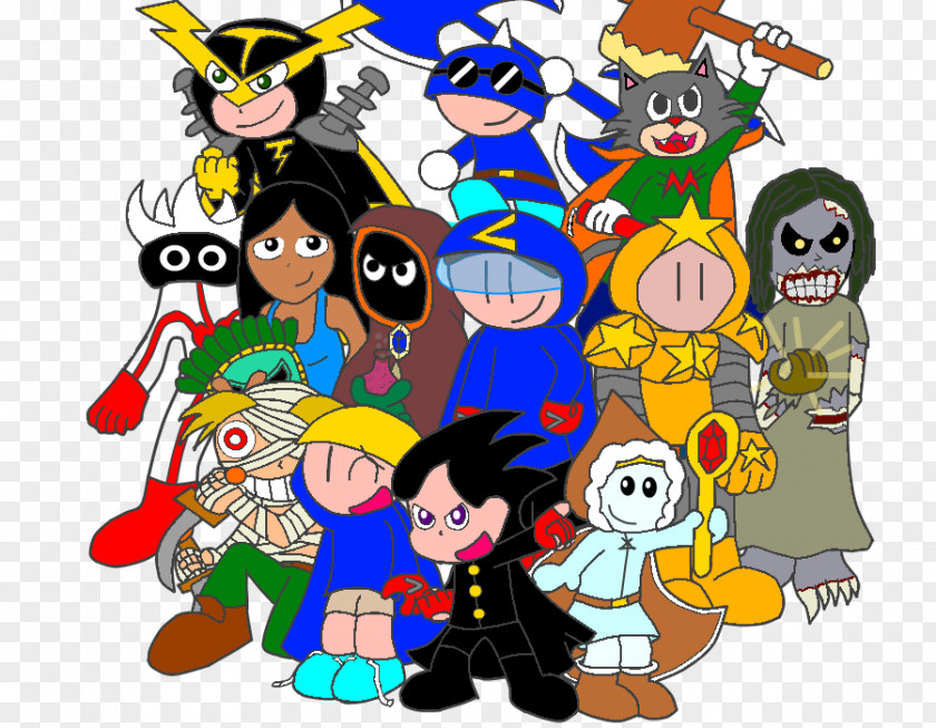 Superhero Group Drawing Character Comics PNG