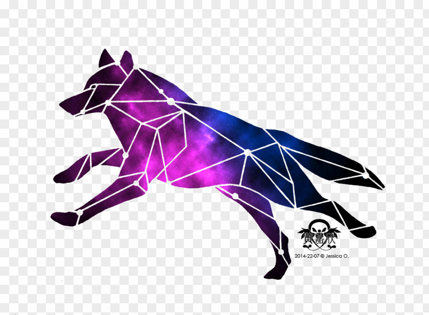 Wolf Lupus Tattoo Constellation Drawing Gray PNG