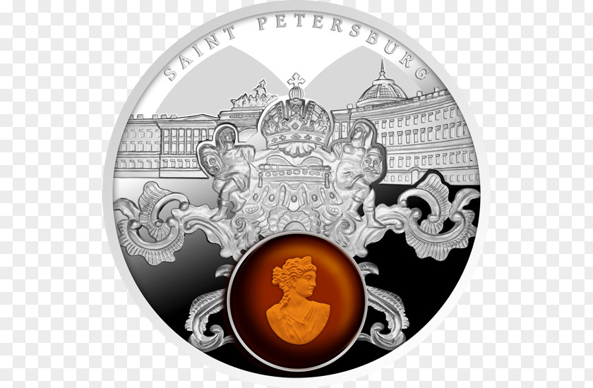 Coin Commemorative Silver Amber Jantar, Poland PNG