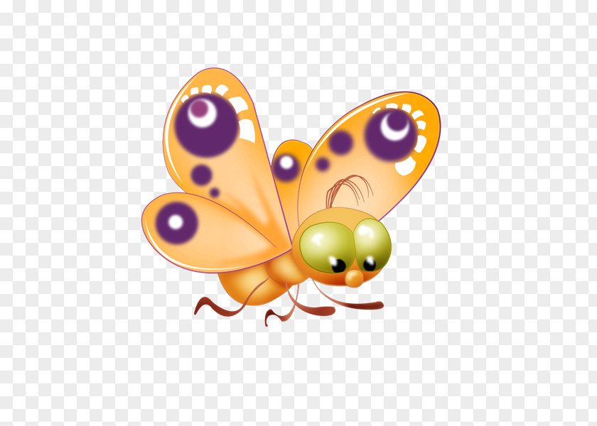 Cute Butterfly Cartoon Clip Art PNG